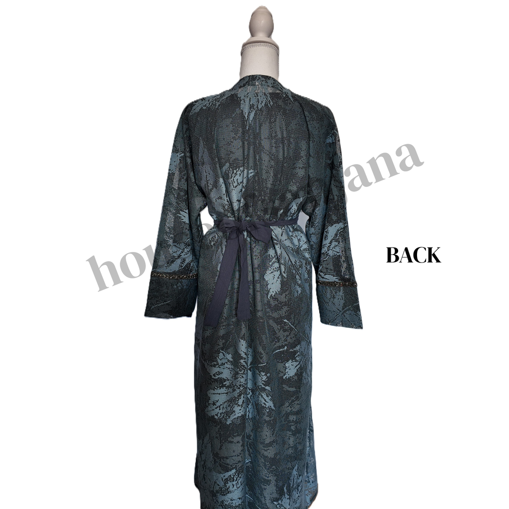 Beautiful Blue Embellished Abaya
