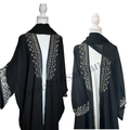 Black Hand Work Embellished Abaya