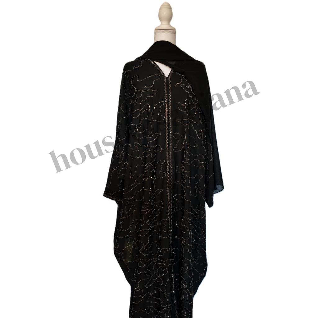 Sparkly Black Diamante Abaya