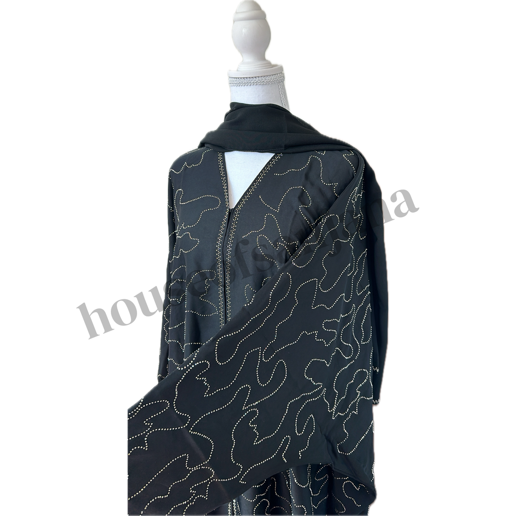 Sparkly Black Diamante Abaya