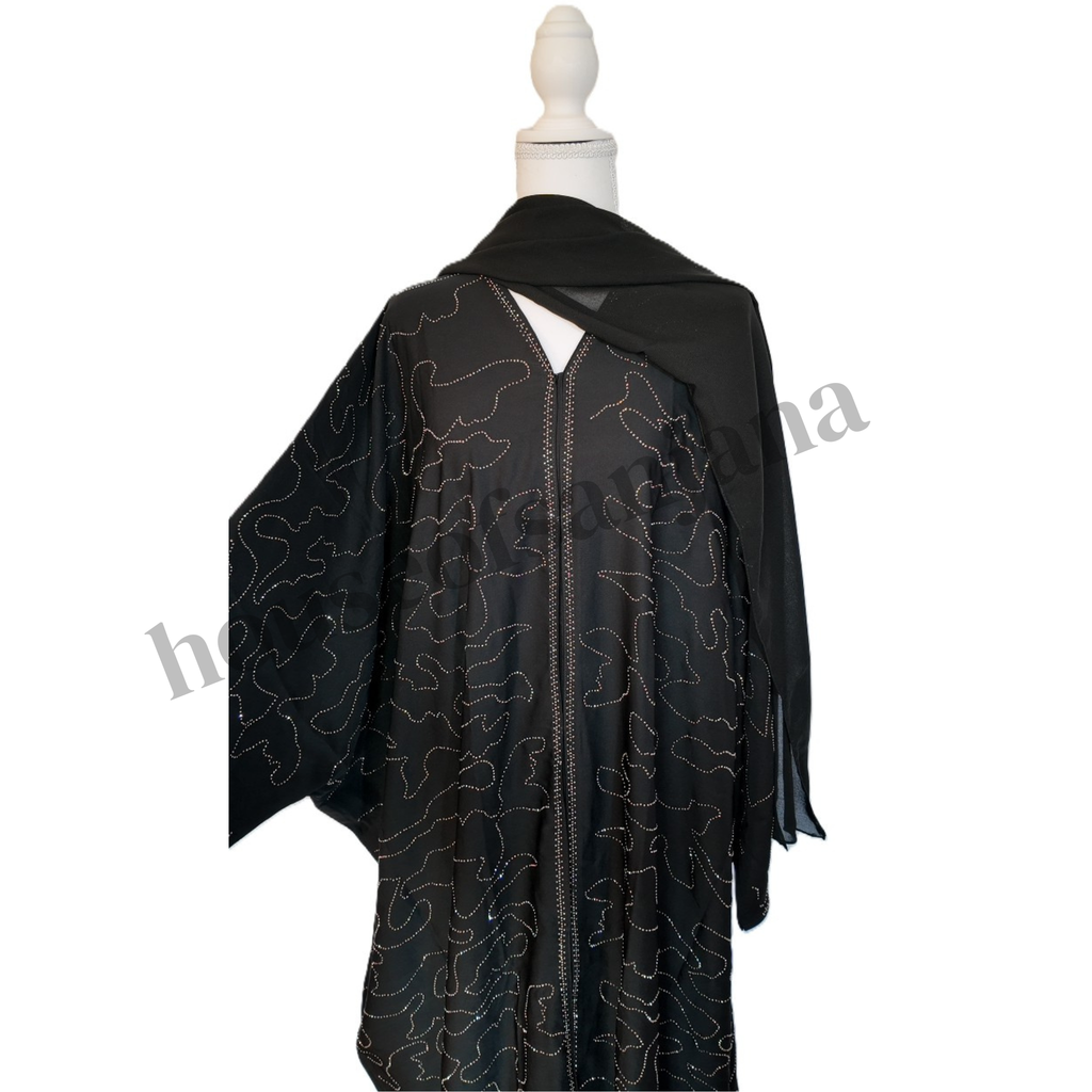 Sparkly Black Diamante Abaya