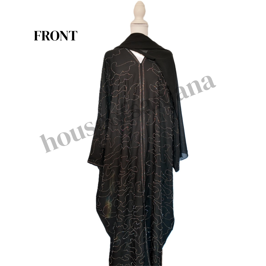 Sparkly Black Diamante Abaya