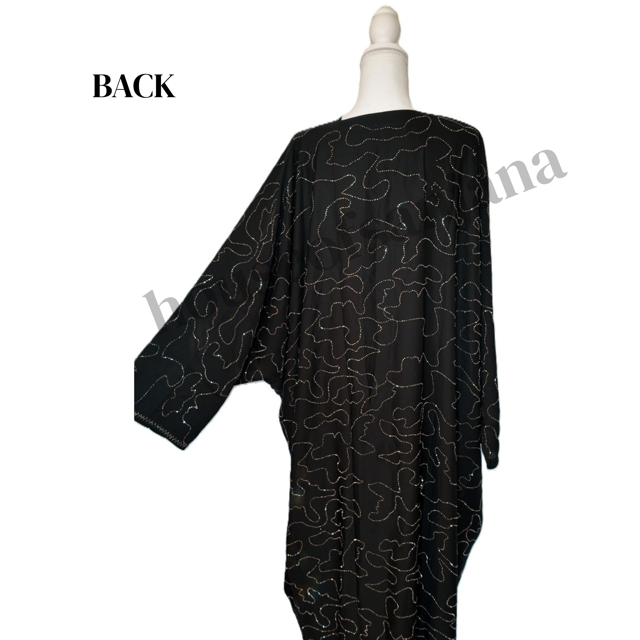Sparkly Black Diamante Abaya