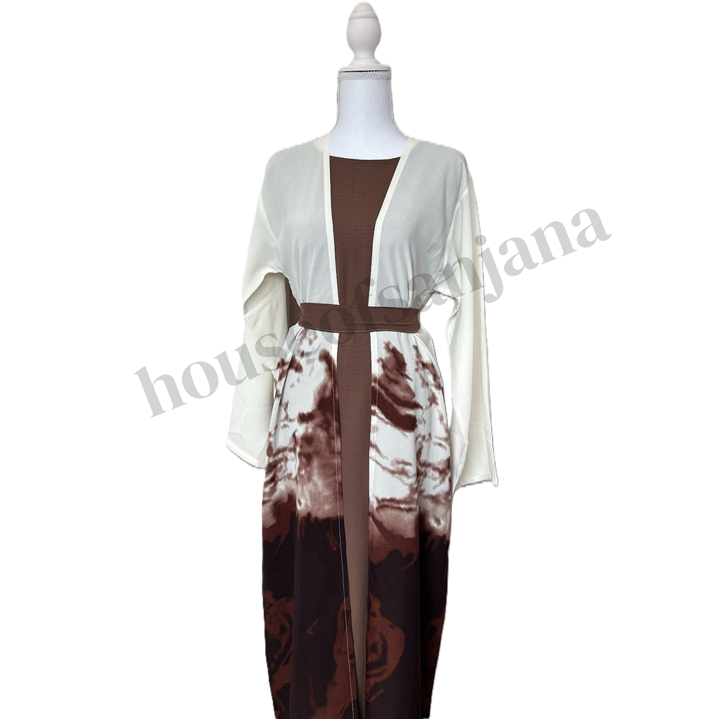 Chocolate Brown Marble Abaya