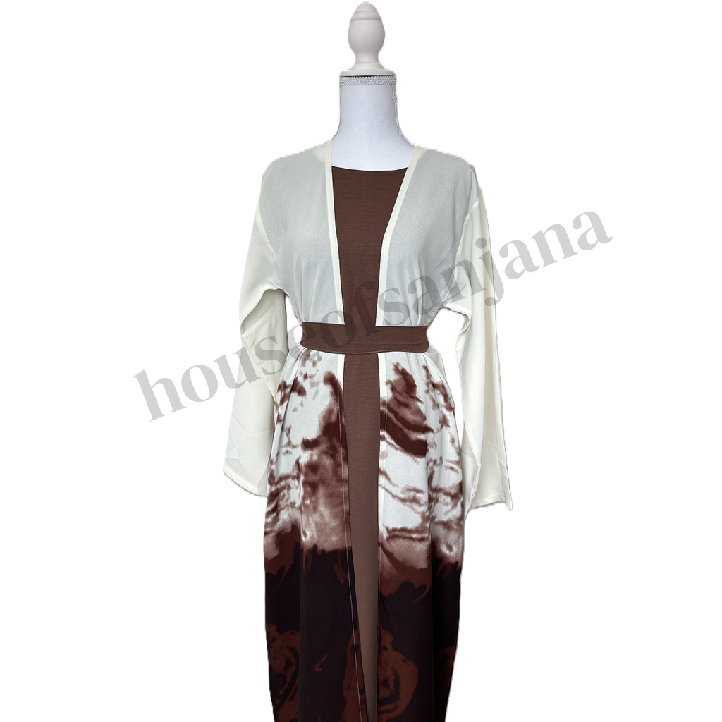 Chocolate Brown Marble Abaya