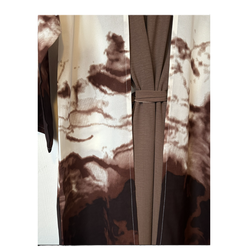 Chocolate Brown Marble Abaya