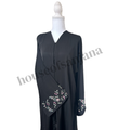 Black Handwork Sleeve Abaya
