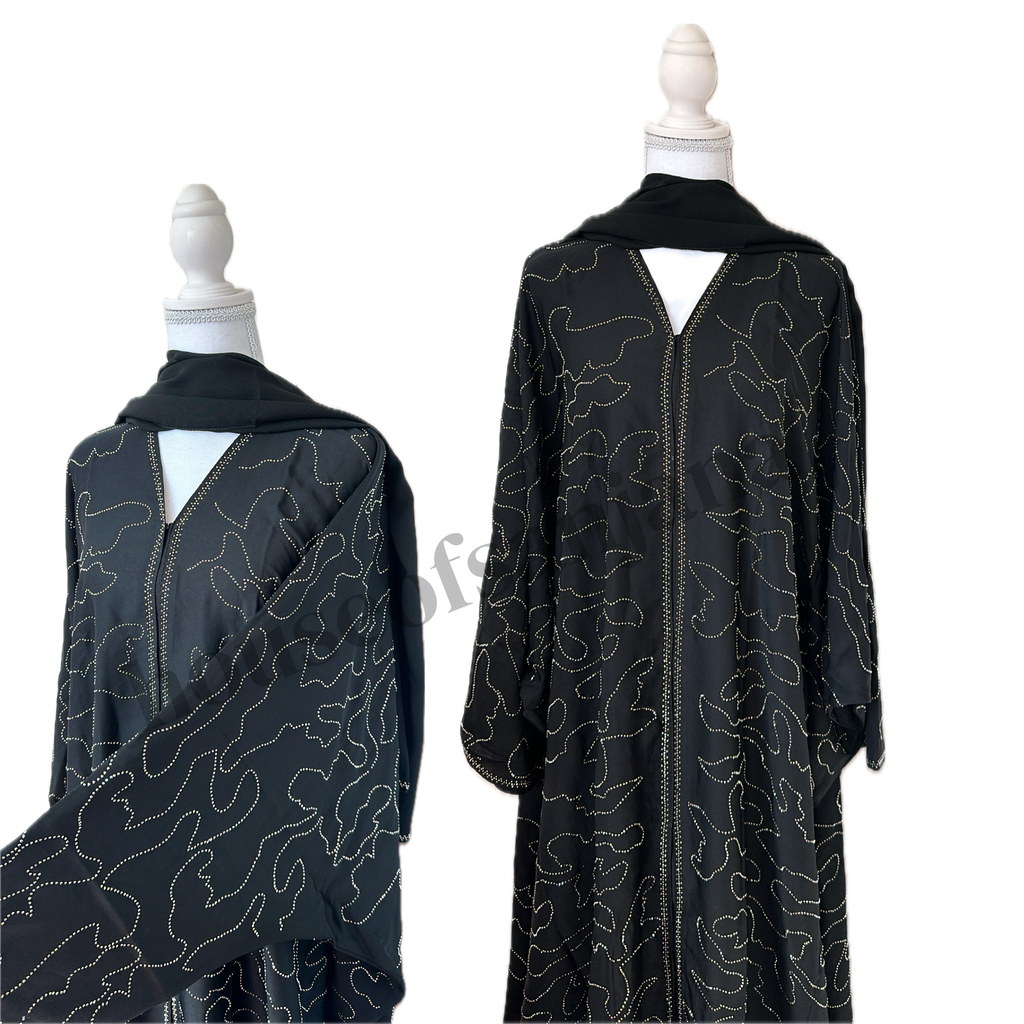Sparkly Black Diamante Abaya